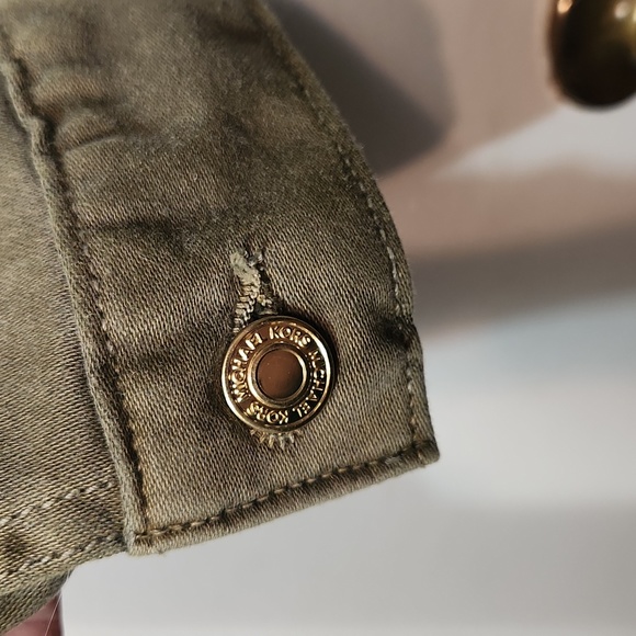 NEVER WORN MICHAEL KORS Military style Olive green jacket size L - Picture 6 of 7